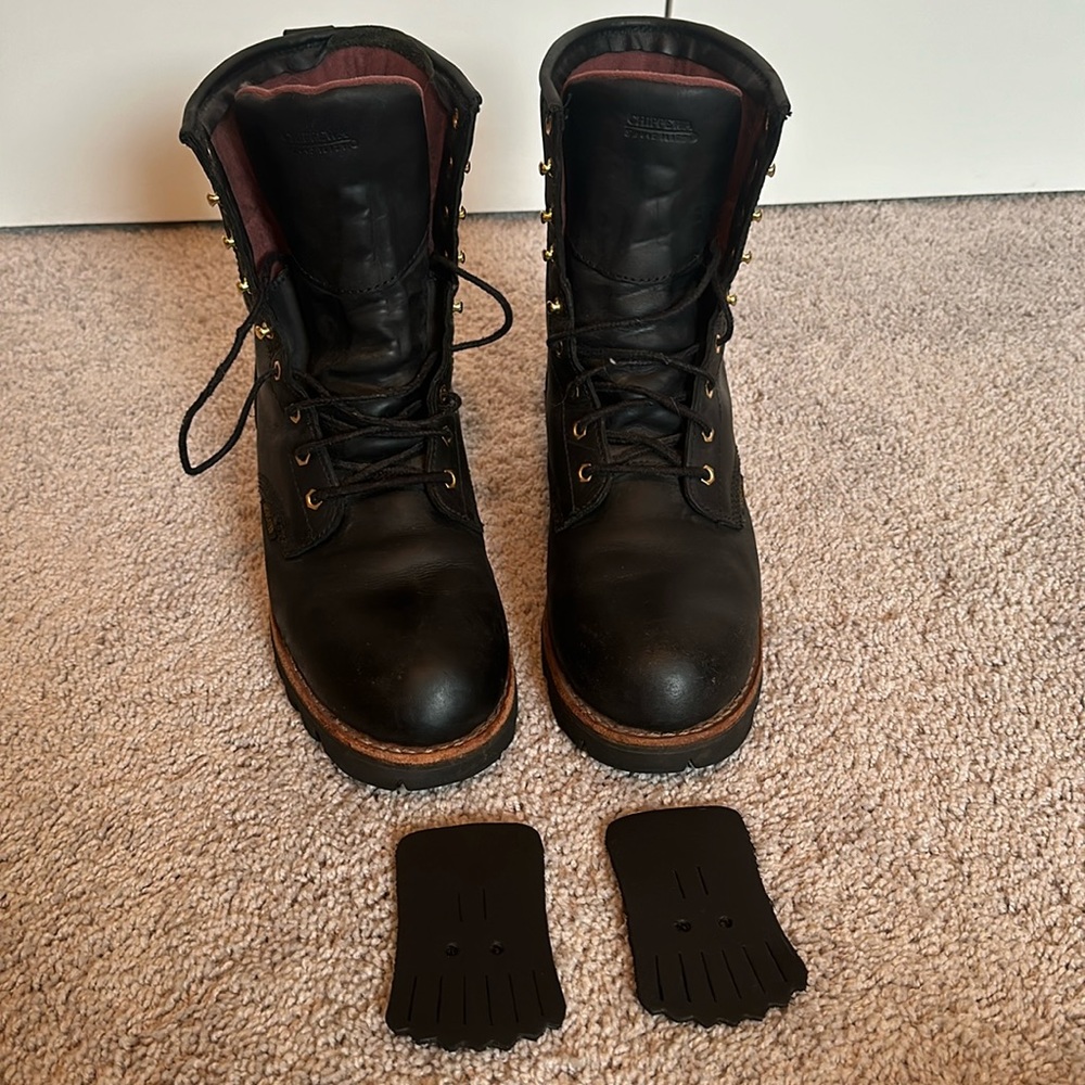Chippewa logging boots